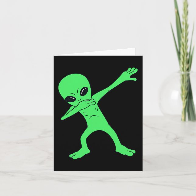 Dabbing Alien Halloween Fun Dab Boys Kids Girl  Card (Front)