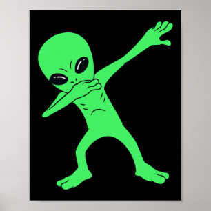 Dabbing Alien Halloween Fun Dab Boys Kids Poster