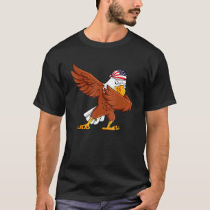 Dabbing American Bald Eagle 4th Of July Dab Boys G T-Shirt