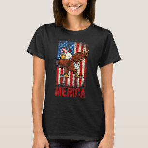 Dabbing American Eagle 4th Of July Boys Men Americ T-Shirt