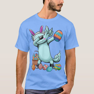 Dabbing Aolotl Easter Day Eggs Dab Boys Girls Kid  T-Shirt