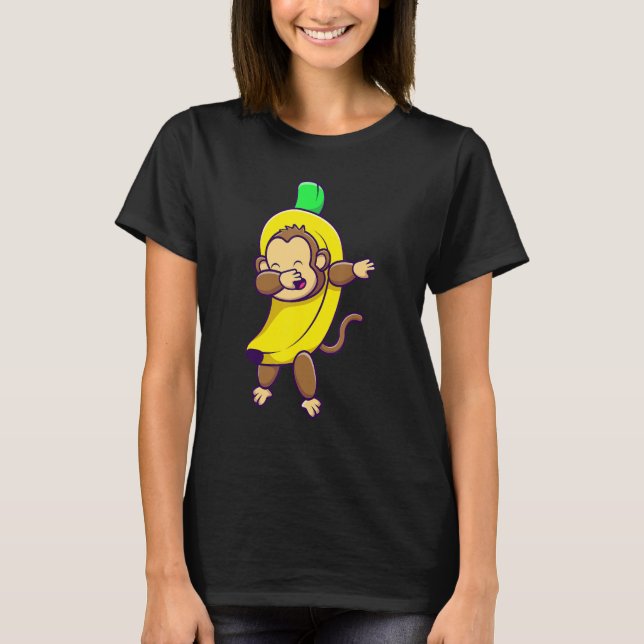 Dabbing Ape - Monkey in banana costume T-Shirt (Front)
