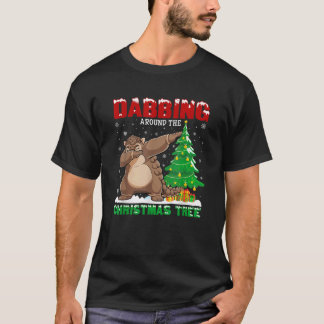 Dabbing Around the Christmas Tree Bobcat Xmas Cost T-Shirt