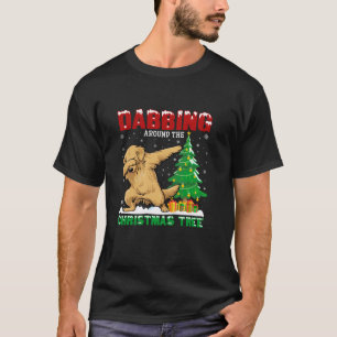 Dabbing Around the Christmas Tree Golden Retriever T-Shirt