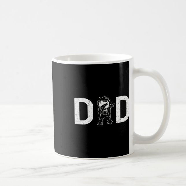 Dabbing Astronaut Daddy Dad Outer Space Planet Fat Coffee Mug (Right)