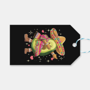 Dabbing Avocado Cinco De Mayo Funny Mexican Poncho Gift Tags