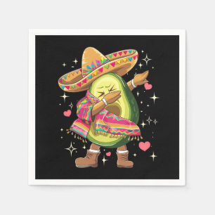 Dabbing Avocado Cinco De Mayo Funny Mexican Poncho Napkin