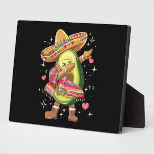 Dabbing Avocado Cinco De Mayo Funny Mexican Poncho Plaque