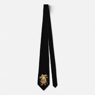 Dabbing Avocado Cinco De Mayo Funny Mexican Poncho Tie
