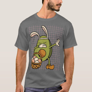 Dabbing Avocado Easter Bunny Eggs Basket Funny T-Shirt
