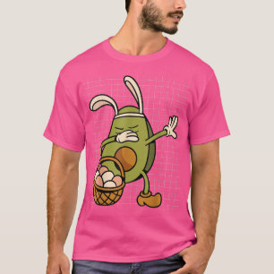 Dabbing Avocado Easter Bunny Eggs Basket Funny T-Shirt