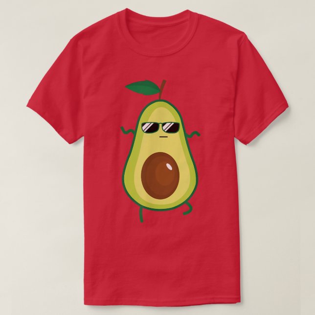 Dabbing Avocado  Funny Vegan Food Lover Tee Kids W (Design Front)
