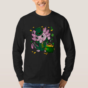 Dabbing Axolotl Leprechaun Happy St Patricks Day G T-Shirt
