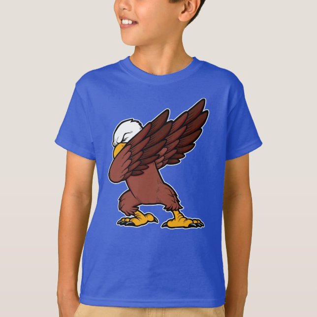 Dabbing Bald Eagle Funny Dab Bird T-Shirt (Front)