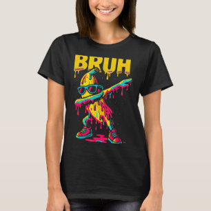 Dabbing Banana Bruh Drip Ice Cream Banana Youth Bo T-Shirt