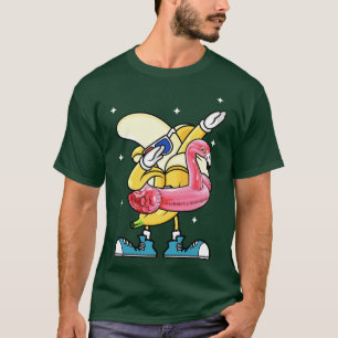 Dabbing Banana Flamingo Float Aloha Beaches Hawaii T-Shirt
