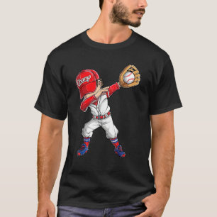 Dabbing Baseball Player Catcher Pitcher Funny Boys T-Shirt