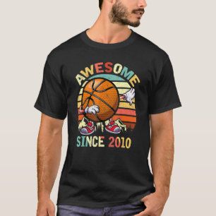 Dabbing Basketball Awesome Since 2010 Birthday Men T-Shirt