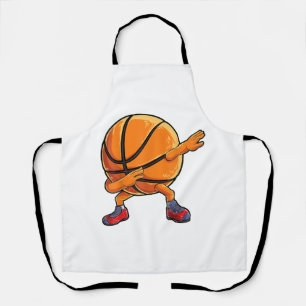 Dabbing Basketball Ball Funny Boys Men Women Sport Apron