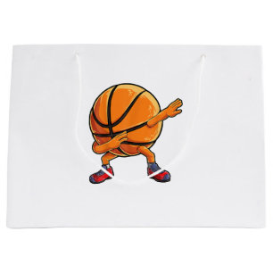 Dabbing Basketball Ball Funny Boys Men Women Sport Large Gift Bag