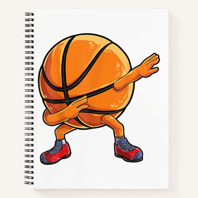 Dabbing Basketball Ball Funny Boys Men Women Sport Notebook (Front)