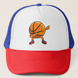 Dabbing Basketball Ball Funny Boys Men Women Sport Trucker Hat