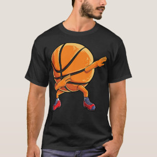 Dabbing Basketball Ball Funny Men Women Sports Pla T-Shirt