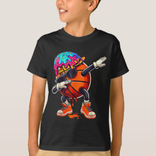 Dabbing basketball drip ice cream kids youth boys T-Shirt