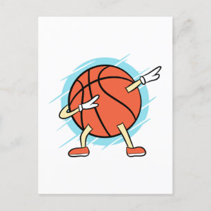 Dabbing Basketball Postcard