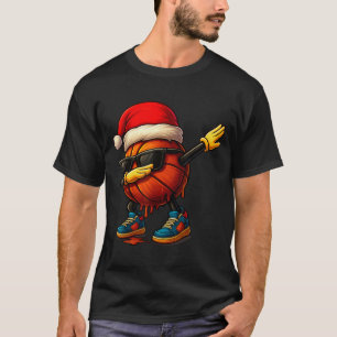 Dabbing Basketball Sungles Funny Christmas Tee Boy