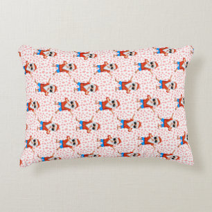 Dabbing Beach Santa Claus in a Aloha Shirt With Re Decorative Cushion