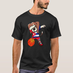 Dabbing Beagle Dog Cuba Jersey Cuban Basketball Fa T-Shirt