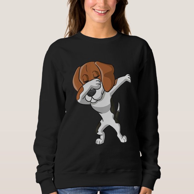 Dabbing Beagle Dog Dab Dance Sweatshirt (Front)