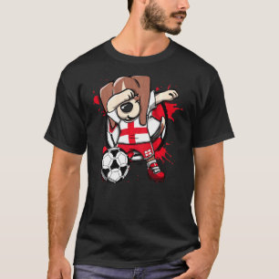 Dabbing Beagle Dog England Soccer Fans Jersey Foot T-Shirt