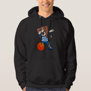 Dabbing Beagle Dog Greece Jersey Greek Basketball Hoodie