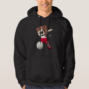 Dabbing Beagle Dog Poland Jersey Polish Volleyball Hoodie