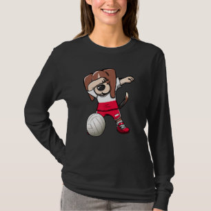 Dabbing Beagle Dog Poland Jersey Polish Volleyball T-Shirt