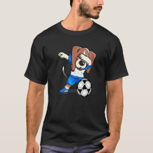 Dabbing Beagle Honduras Football Honduran Flag Soc T-Shirt