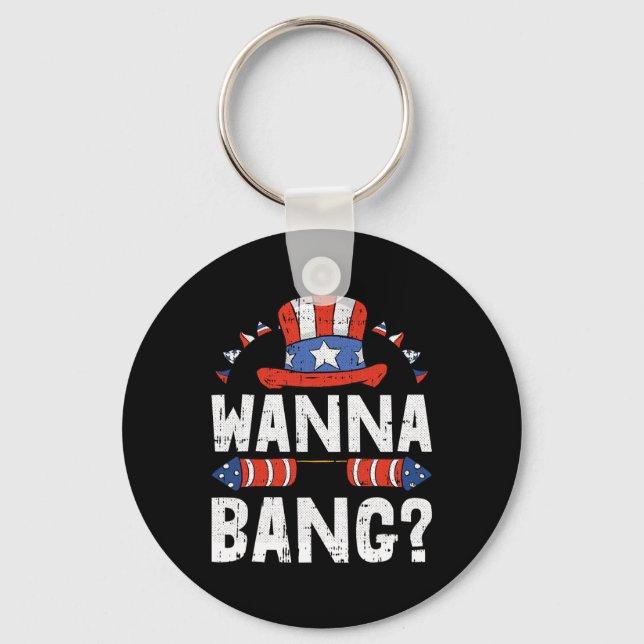 Dabbing Bigfoot 4th Of July Shirts Sasquatch Ameri Key Ring (Front)