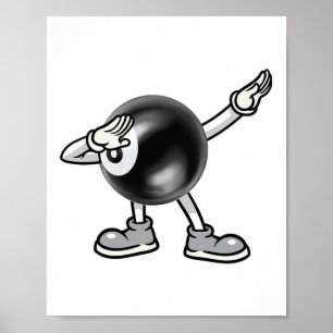 Dabbing Billiards Ll Tee Kids Boys Dab Dance Gifts Poster