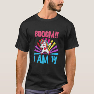 Dabbing Birthday 14 Years Old Birthday Unicorn Gi T-Shirt