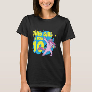 Dabbing Birthday Unicorn and the Caption This Girl T-Shirt
