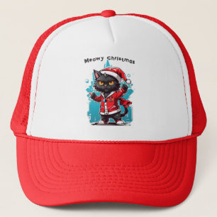 Dabbing Black Cat: Meowy Christmas Festivities Trucker Hat