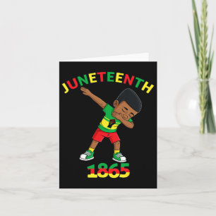Dabbing Black King Juneteenth 1865 Brown Skin Boys Card