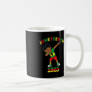 Dabbing Black King Juneteenth 1865 Brown Skin Boys Coffee Mug
