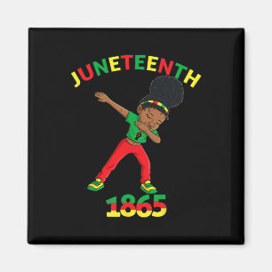 Dabbing Black Princess Juneteenth 1865 Brown Skin  Magnet