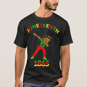Dabbing Black Princess Juneteenth 1865 Brown Skin  T-Shirt