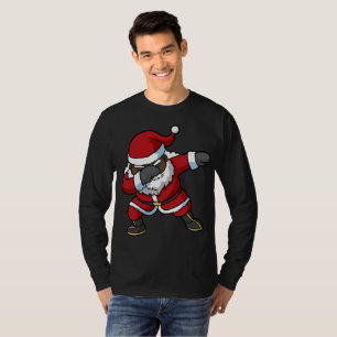 Dabbing Black Santa Claus Dab Christmas T-Shirt