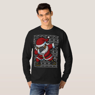 Dabbing Black Santa Dab Ugly Christmas Sweater