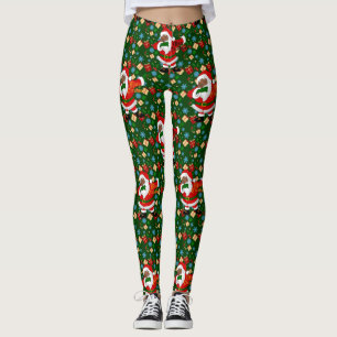 dabbing black santa leggings